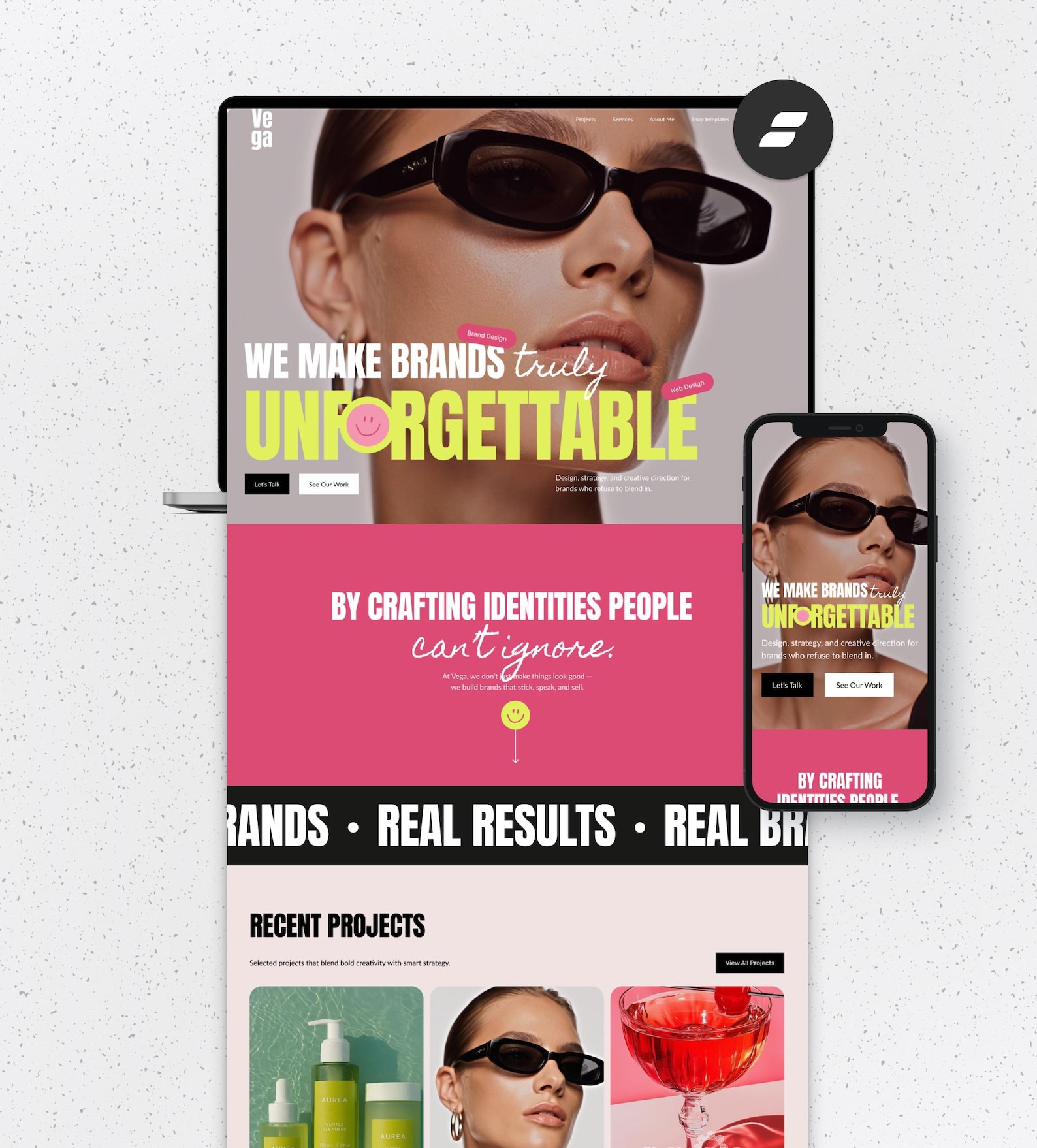 Showit Website Template for Designers | Bold Portfolio, Creative Agency ...