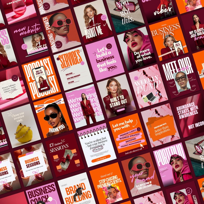 Bold Instagram Templates | Editable Canva Posts for Social Media ...