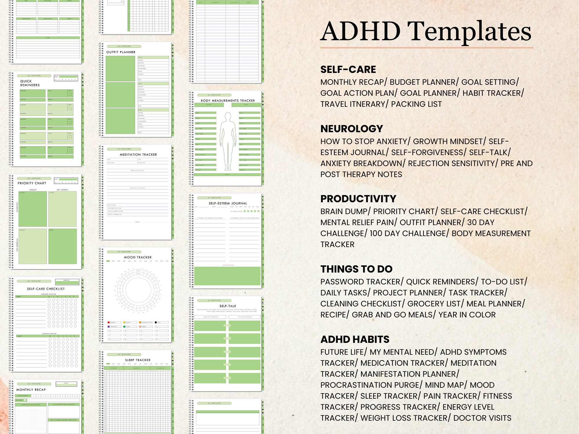 All in One ADHD Digital Planner for Goodnotes, iPad & Android. Adhd ...