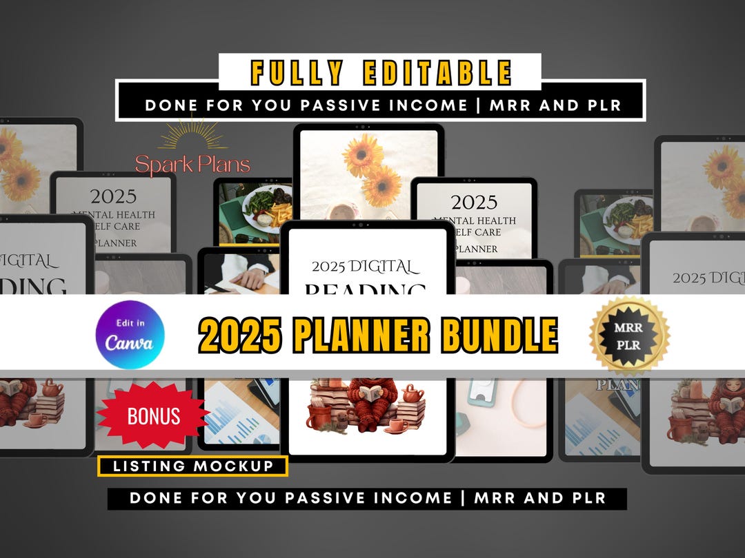 2025 Canva Template Bundle PLR | 26 Editable Templates for Planners ...