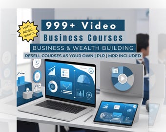 Paquete de más de 999 cursos en video sobre negocios con PLR y MRR / Marketing digital, emprendimiento, ventas, comercio electrónico / Derechos de reventa incluidos