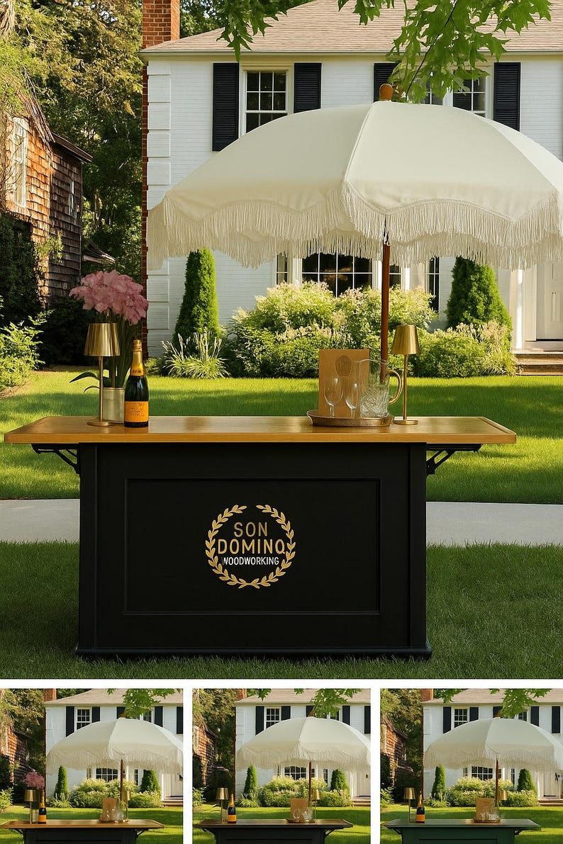 Custom Snack Cart | Charcuterie cart | Foldable Wooden Event Cart | Coffee & Pancake Cart | Mobile Display with Wheels | Best Sell image 2