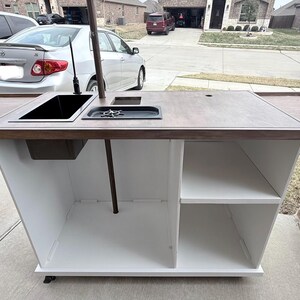 Custom Coffee Cart | Mobile Coffee Bar Cart | Foldable Coffee Station | Event Coffee Cart | Wood Coffee Cart | Portable Coffee Stand imagen 11