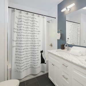 TS Eliot: Gus the Theater Cat Shower Curtain