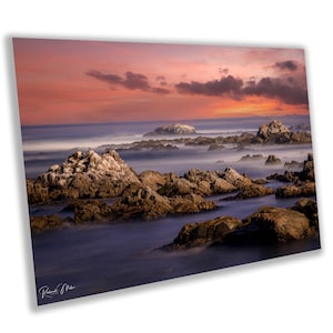 Tidepools Sunset Fine Art Photography | California Coast Poster | Pacific Grove Ocean Scenic Landscape  | canvas, paper, acrylic, metal