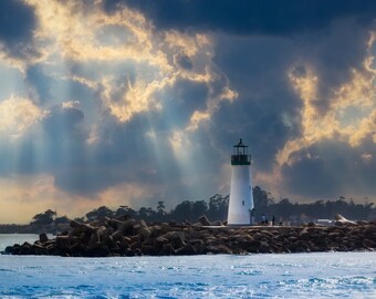 Santa Cruz Lighthouse Photography Print | Landscape Photography | Wall Decor | Nature Photography | Home Decor Photo | Fine Art