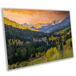 Rocky Mountain Valley View Fall Colors Photo: Colorado Canvas Wall Art