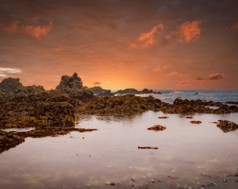 Tide Pool Stillness, California Sonoma Coast | Canvas Wall Art |  Pacific Ocean Scenic Landscape | home, wall decor | paper, canvas, acrylic