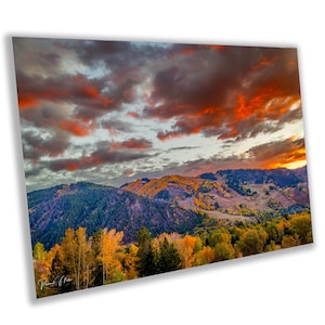 Aspen Sunset Photo: Colorado Rocky Mountain Fall Colors Canvas Art