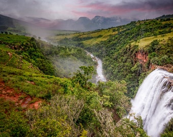 Waterfall Fine Art Photo | Canvas Wall Art | Lisbon Falls, South Africa Scenic Landscape - home decor, wall decor, paper, canvas, acrylic