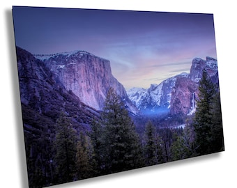 Yosemite Valley | Canvas Wall Art | National Park Fine Art Photography | El Capitan, Half Dome Tunnel  View Travel Poster, Scenic Landscape