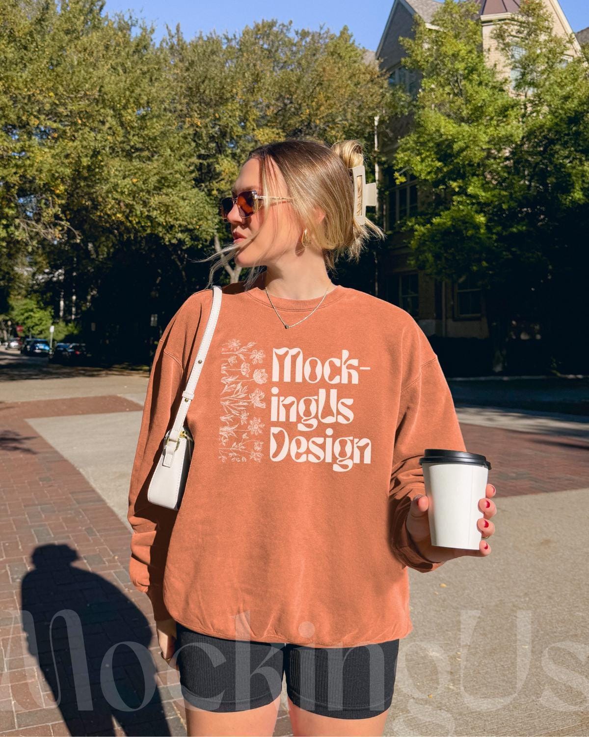 Yam 1466 Mockup | Comfort Colors C1466 Yam Front | Oversized Yam