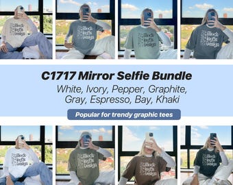 Comfort Colors 1717 Mockup Bundle | Real Model Oversized Pinterest Mocks