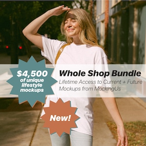 Whole Shop Mockup Bundle – Lifestyle Mock-ups, Real Model, Lifetime Access, Future Collection