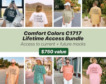 Comfort Colors C1717 T-Shirt Mockup Bundle | Real Model, Lifetime Access