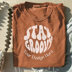 Yam Comfort Colors C1717 Mockup Flat Lay, Yam Tshirt Mock-up, Folded Shirt Mock, Minimalist Comfort Colors Mocks, Cute Flatlay Mockups Fall