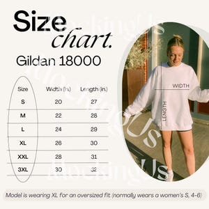 Gildan 18000 Größentabelle Einfaches minimalistisches POD-Shop-Tool