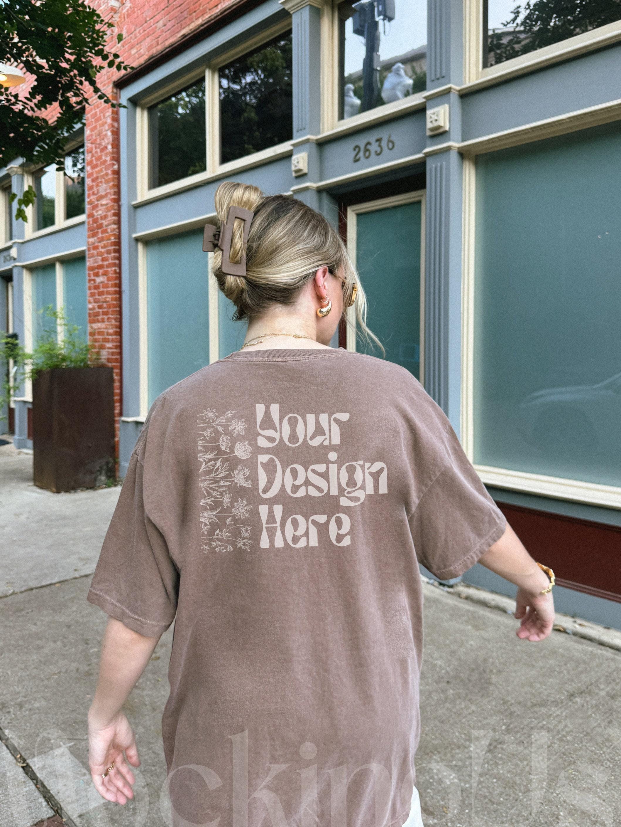 Comfort Colors C1717 Espresso T-shirt Mockup, Back of Shirt 1717