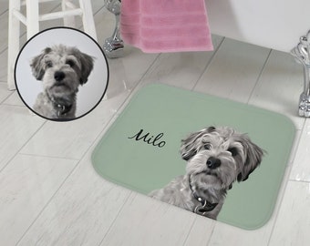 Custom Pet Bath Mat From Photo Custom Dog Bath Mat Personalized Shower Mats Non Slip Bath Mat Custom Bathtub Mats Personalized Bath Decor