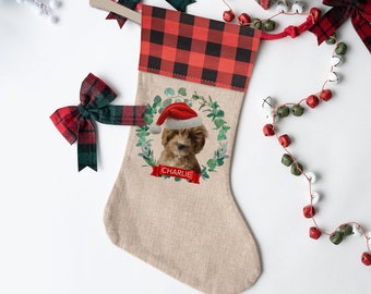 Custom Pet Stocking From Pet Photo Personalized Christmas Dog Stockings With Name Stockings Christmas Custom Cat Stockings Pet Portraits