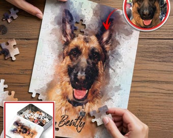 Custom Puzzle From Photo Personalized Jigsaw Puzzle Custom Photo Puzzle Family Gift Pet Memorial Puzzle Birthday Wedding Anniversary Gift