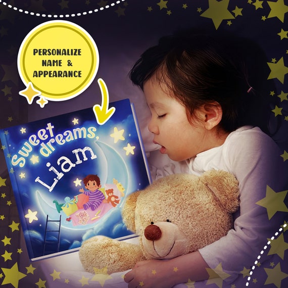 Custom Story Book Bed Time Story Personalized Children's Book Sweet Dream Illustration Book Activity Books for Kids Gift Personalized Book