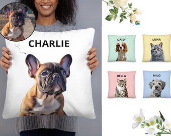 Almohada personalizada para mascotas, almohada personalizada para perros, almohada personalizada para gatos, almohada con foto para mascotas, almohada conmemorativa para mascotas, almohada con foto personalizada, regalo de recuerdo para mascotas