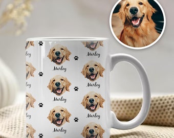 Custom Pet Mug Pattern Personalized Mug Custom Dog Mug Custom Cat Mug Pet Portrait Pet Face Mug Cute Mug Pattern Mug Gift for Pet Lover Gift