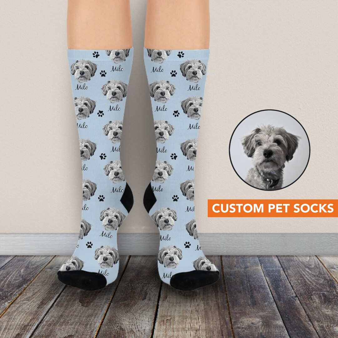 Custom Dog Socks Custom Pet Socks Custom Cat Socks Custom Face Socks