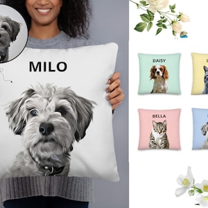 Custom Pet Pillow Custom Dog Pillow Custom Cat Pillow Pet Photo Pillow Pet Memorial Pillow Custom Photo Pillow Personalized Pillow