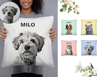 Custom Pet Pillow Custom Dog Pillow Custom Cat Pillow Pet Photo Pillow Pet Memorial Pillow Custom Photo Pillow Personalized Pillow