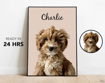 Custom Pet Portrait Dogs Portrait From Photo Custom Cat Portrait Painting Pet Memorial Gifts Pet Lover Gift Pet Owner Gifts Custom Dog Art