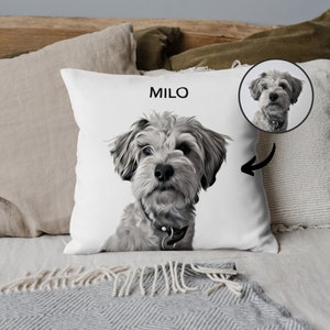 Custom Pet Pillow Using Pet Photo + Name Custom Cat Dog Pillow