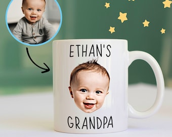 Aangepaste babymok Aangepaste gezicht mok Gepersonaliseerde babymok cadeau Baby gezicht foto Aangepaste baby gezicht koffiemok Baby cadeau oma cadeau opa cadeau