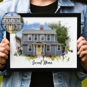 Custom Watercolor House Portraits From Photo Custom Home Portraits ...