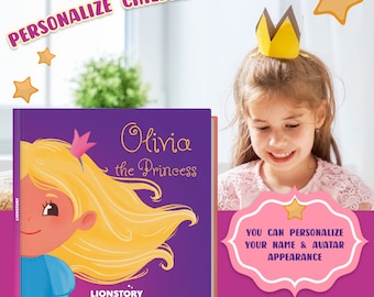 Custom Story Book Princess Book Princess Personalized Children's Book Illustration Book of Adventure Books for Kids Gift Friendship Book