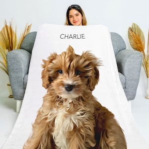 Manta personalizada para mascotas de foto Manta personalizada para perros Manta personalizada para gatos Manta con imagen para mascotas Manta conmemorativa para mascotas Manta personalizada para fotos de mascotas