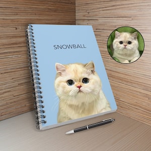 Funny Cat Gift, Cute Cat Notebook, Cat Mom Diary, Work Notebook