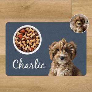 Custom Pet Food Mat Custom Dog Placemat Custom Cat Placemats Personalized Pet Placemat Pet Feeding Mats Nonslip Dog Food Mat Dog Feeding