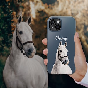 Personalisierte Pferd Handyhülle Personalisierte Pferd Handyhülle Personalisierte Tier Handyhülle Pferd iPhone Hülle Pferdeportrait vom Foto Pferdeliebhaber Geschenk