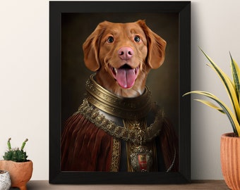 Custom Royal Pet Portrait Renaissance Pet Portrait from Photo Royal Portrait Dog Painting Regal Pet Gift for Pet Lover Gifts Pet Memorial