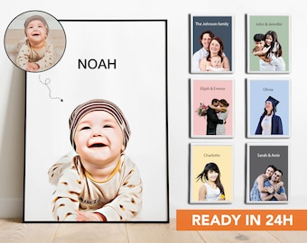 Custom Baby Portrait From Photo Custom Family Portrait From Photo Custom Couple Portrait Custom Wedding Portrait From Photo Anniversary Gift