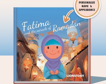 Libro di storie personalizzato che introduce le tradizioni del Ramadan Libro di illustrazioni per bambini personalizzate Libro sul Ramadan Libri per bambini Libro