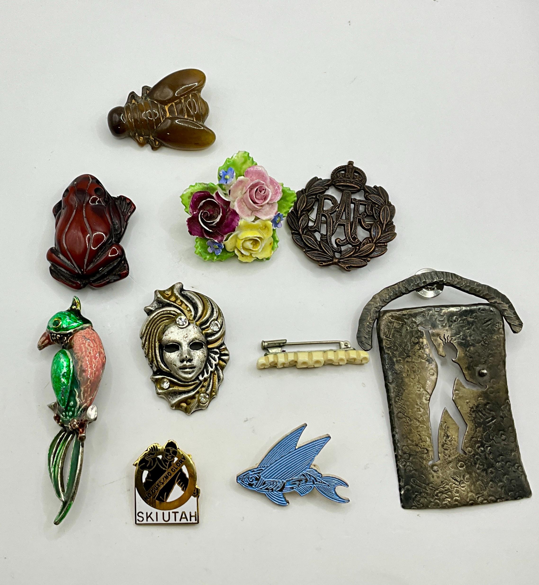 【期間限定】 Pins Brooches Vintage of Bundle GP39 Lot Assorted 10 of その他