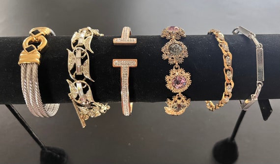 Lot of Assorted Bracelets Bundle of Vintage Cuff … - image 2