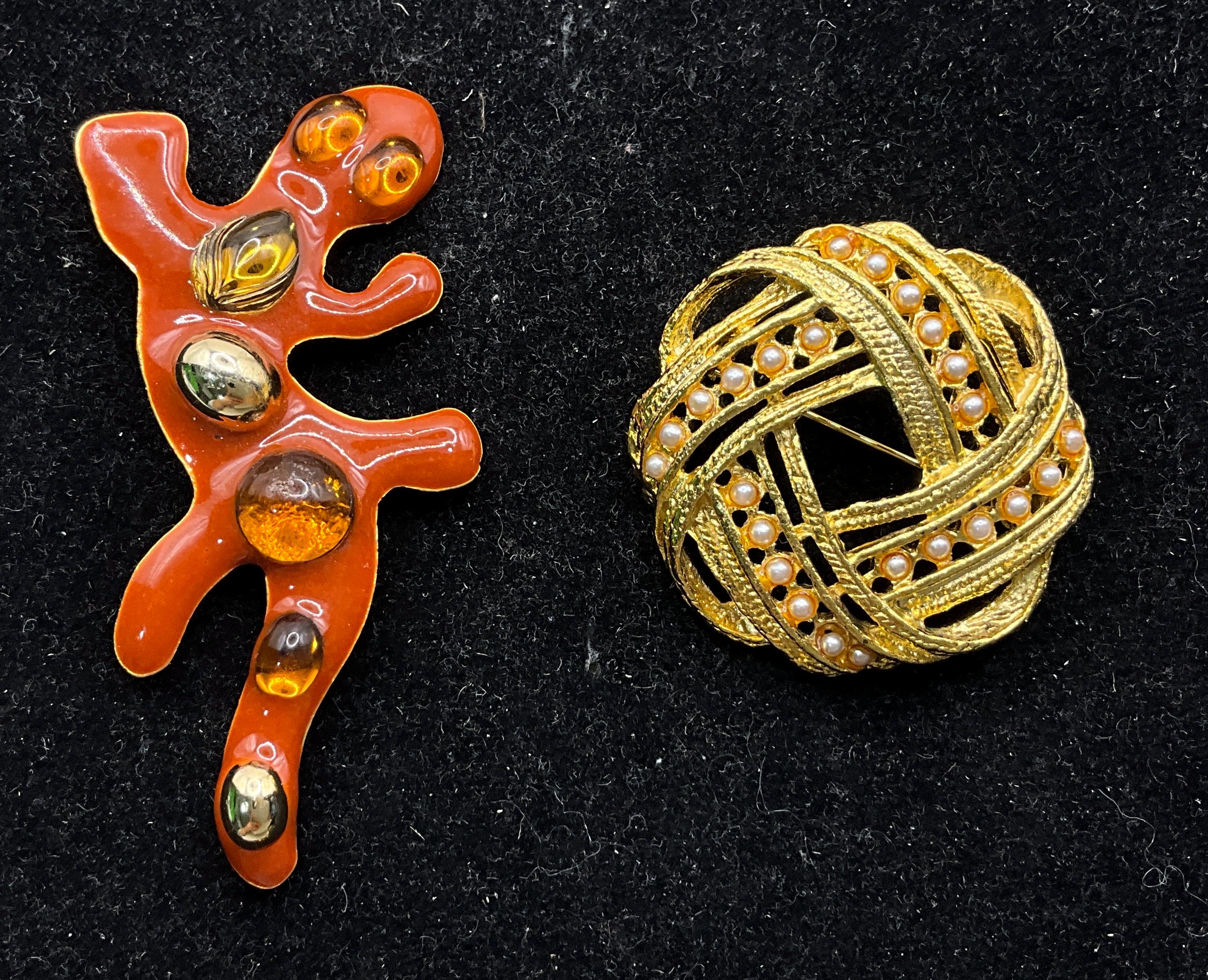 ET259 ヴィンテージ ブローチ ピン 8個セット 様々なデザインとサイズ