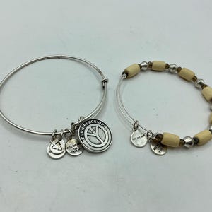 Alex and Ani Silver Tone Bangle Bracelet Bundle