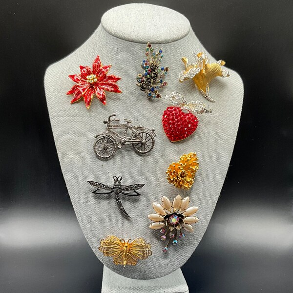 Bundle Vintage Brooches Etsy