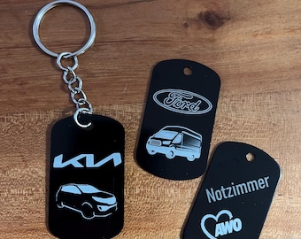 パーソナライズされたステンレススチール製キーホルダー