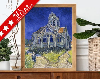 Vincent Van Gogh: Church at Auvers. Fine Art Print/poster. - Etsy